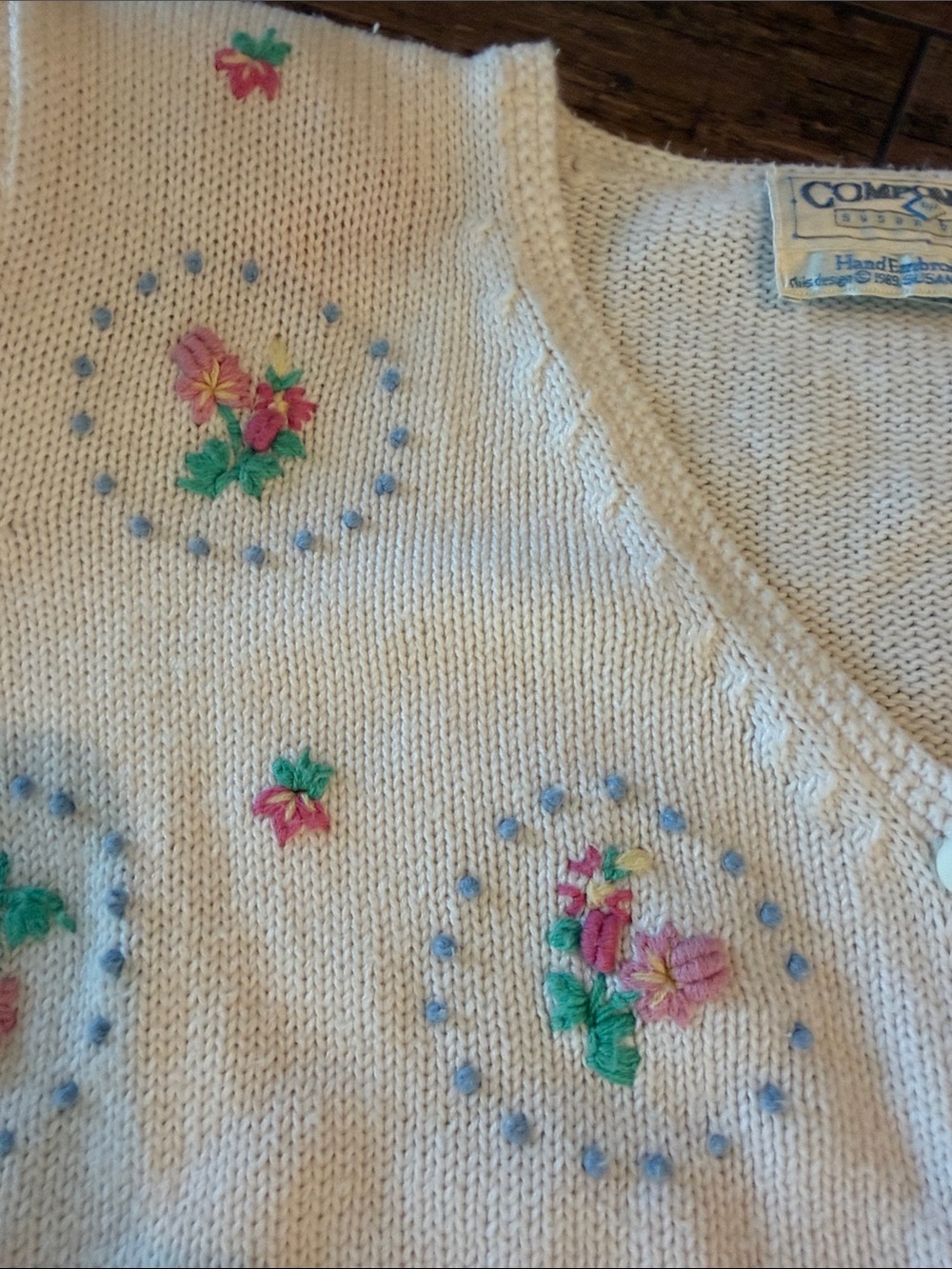 Components by Susan Bristol short-sleeve knit cardigan vintage  S shoulder pads - Picture 8 of 8